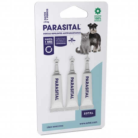 Parasital pipetas antiparasitarias para perros y gatos