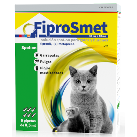 Fiprosmet pipetas antiparasitarias para Gatos y hurones