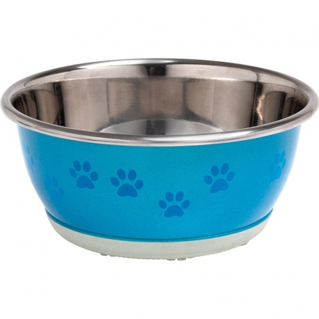 Comedero Inoxidable Selecta Azul Flamingo Para Perro