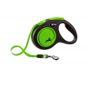 Flexi Correa Extensible New Neón De Cinta Verde