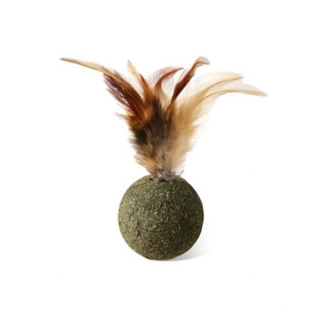 Pelota De Catnip Con Pluma Nayeco Para Gato 4,2 Cm
