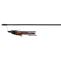 Caña Cuero Y Pluma Trixie Para Gato 50 Cm