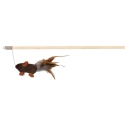 Caña Raton Con Plumas Trixie Para Gato 50 Cm