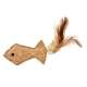 Pez De Corcho Con Pluma Nayeco Para Gato 9,5 Cm