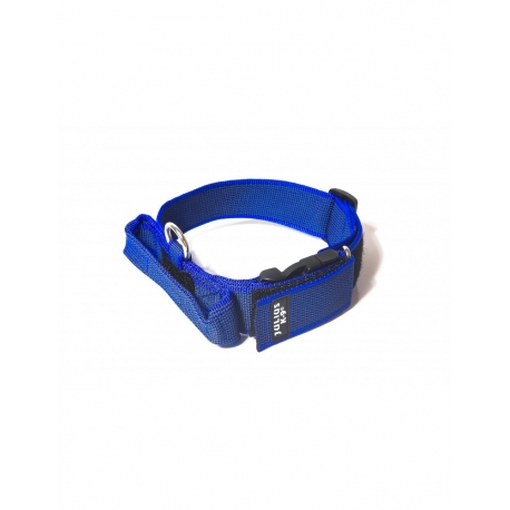 Collar Julius K9 Color&Gray Con Asa Azul