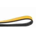 Correa Gloria Pets De Piel Acolchado Color Amarillo Para Perros
