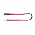 Correa Gloria Pets De Piel Acolchado Color Rosa Para Perros