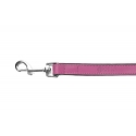 Correa Gloria Pets De Piel Acolchado Color Rosa Para Perros