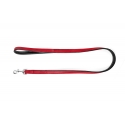 Correa Gloria Pets De Piel Acolchado Color Rojo Para Perros