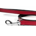 Correa Gloria Pets De Piel Acolchado Color Rojo Para Perros