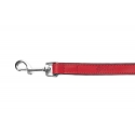 Correa Gloria Pets De Piel Acolchado Color Rojo Para Perros