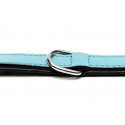 Collar Gloria Pets De Piel Acolchado Color Azul Para Perros