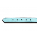 Collar Gloria Pets De Piel Acolchado Color Azul Para Perros