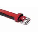 Collar Gloria Pets De Piel Acolchado Color Rojo Para Perros