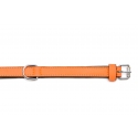 Collar Gloria Pets De Piel Acolchado Color Naranja Para Perros