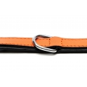 Collar Gloria Pets De Piel Acolchado Color Naranja Para Perros
