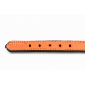 Collar Gloria Pets De Piel Acolchado Color Naranja Para Perros