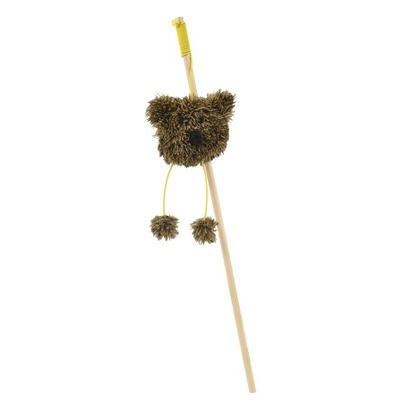Caña Con Peluche Osito Nayeco Para Gato 45 Cm