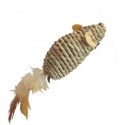 Juguete Raton Seagrass Plumas Gloria Para Gato 13 Cm