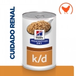 Pack de latas Hills Prescription Diet k/d para perro con problemas renales con pollo