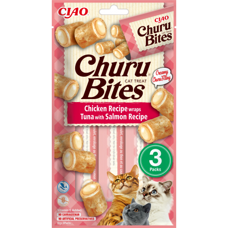Pack Churu para gato adulto Bites de Atún Con Salmón 12x30gr