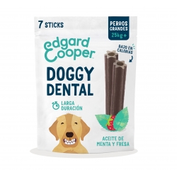 Sticks dentales para perros grandes Edgard & Cooper con menta y fresa