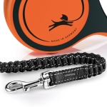 Flexi Xtreme correa extensible de cinta negra y naranja (3m a 8m)