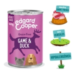 Pack de latas para perros Edgard & Cooper con carne de caza fresca y pato