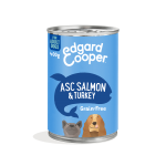 Pack de latas para perros Edgard & Cooper con salmón fresco y pavo