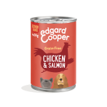 Pack de latas para perros mayores Edgard & Cooper con pollo fresco y salmón