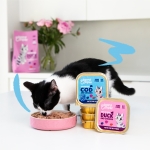 Pack de comida húmeda para gatitos Edgard & Cooper con bacalao y pollo