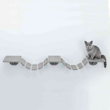 Trixie Escalera para gatos con Sujeción Pared color Gris