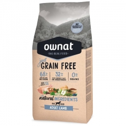 Pienso Ownat Just Grain Free para perros con cordero