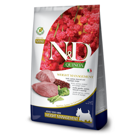 Farmina ND Quinoa Weight Management Pienso para perros minis de Cordero