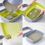 Moderna Bandeja para gatos rejilla gris