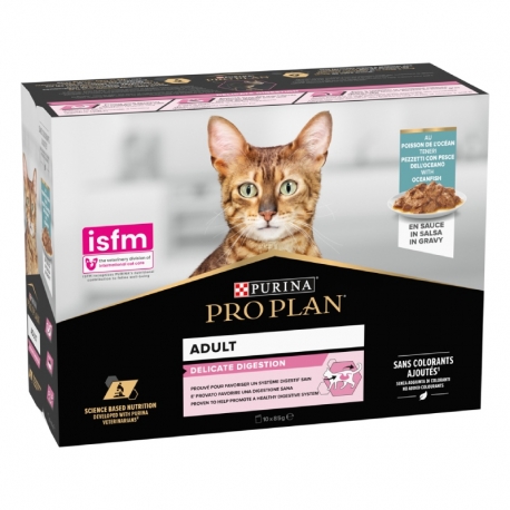 PURINA® PRO PLAN® Delicate NUTRISAVOUR™ en Sauce - Au Poisson de l'Océan
