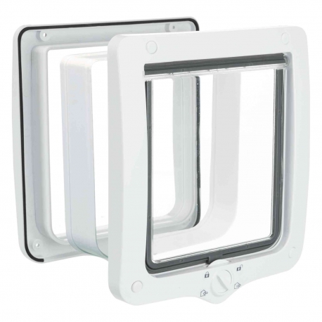 Trixie Puerta Gatera XL 4 Opciones color Blanco