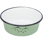 Trixie Comedero para perros Esmalte Inoxidable color Verde