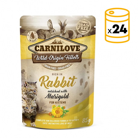 Carnilove Cat Kitten Pouch sabor Conejo