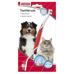 Beaphar Cepillo Dental Doble para Perros y Gatos