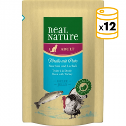 Real Nature Classic Para Gatos Bolsitas Pavo Trucha Gelatina