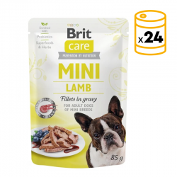 Brit care mini filetes cordero en salsa latas para gato