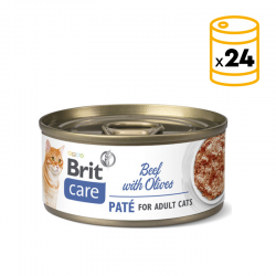 Brit care cat pate ternera con aceitunas comida en lata gatos