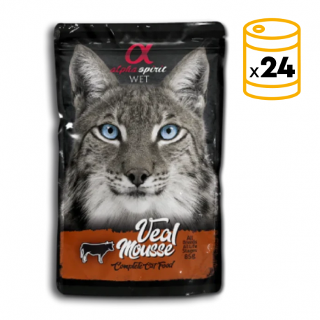 Alpha Spirit Mousse para gatos de Ternera