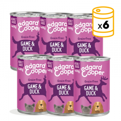 Pack de latas para perros Edgard & Cooper con carne de caza fresca y pato