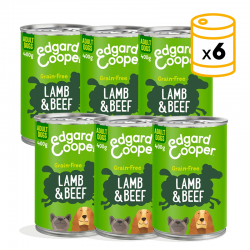 Pack de latas Edgard & Cooper con cordero fresco y ternera