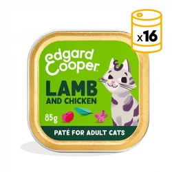 Pack de comida húmeda para gatos Edgard & Cooper con cordero y pollo