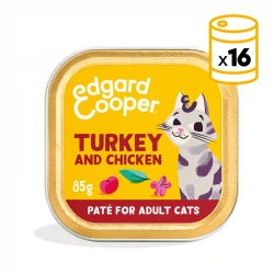 Pack de comida húmeda para gatos Edgard & Cooper con pavo y pollo