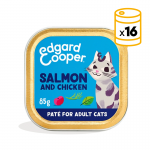 Pack de comida húmeda para gatos Edgard & Cooper con salmón y pollo