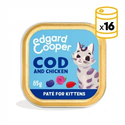 Pack de comida húmeda para gatitos Edgard & Cooper con pollo